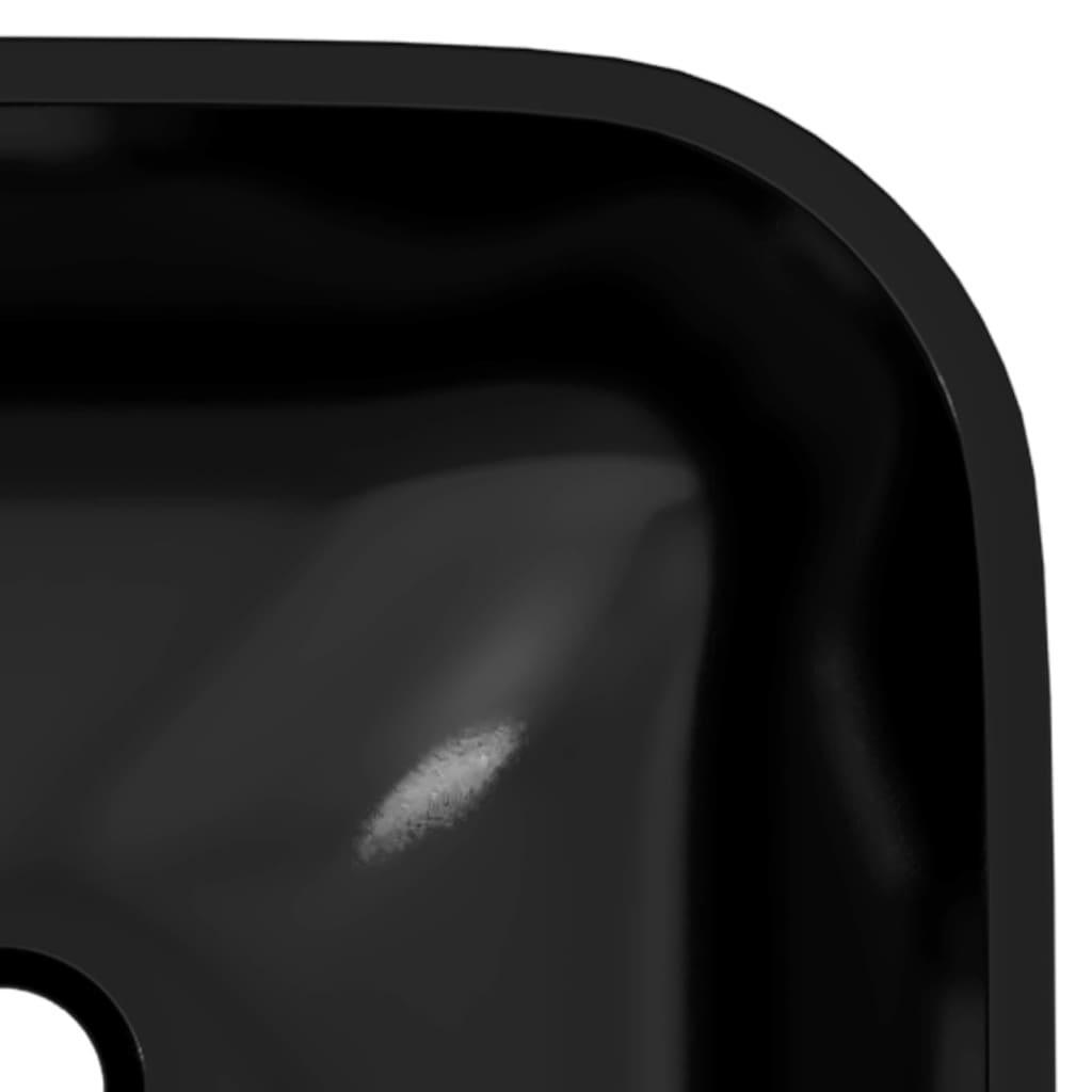 Chiuvetă din sticlă, negru, 42x42x14 cm - Kabine.ro - Chiuvete baie