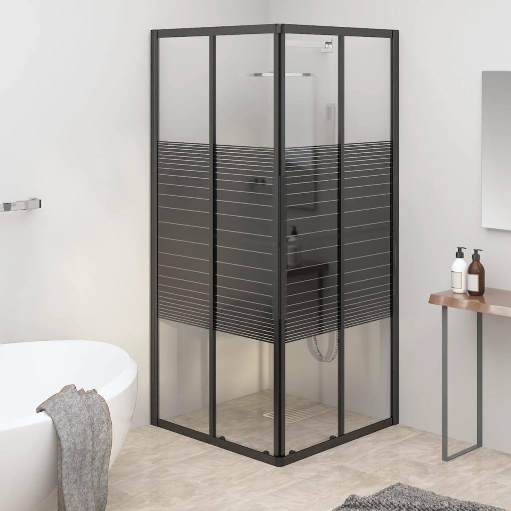 Cabină de duș cu dungi, negru, 70x70x180 cm, ESG - Kabine.ro - Uși & cabine de duș