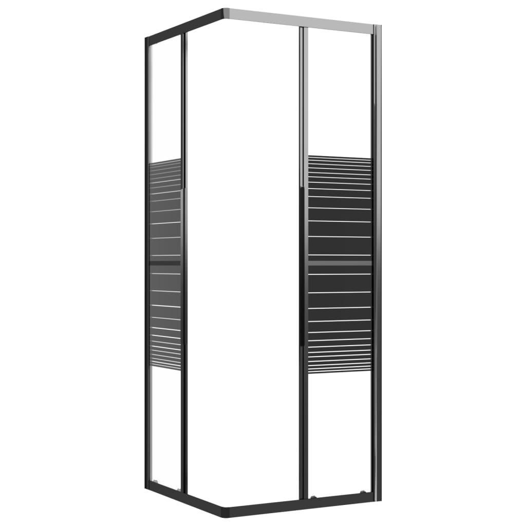 Cabină de duș cu dungi, negru, 70x70x180 cm, ESG - Kabine.ro - Uși & cabine de duș