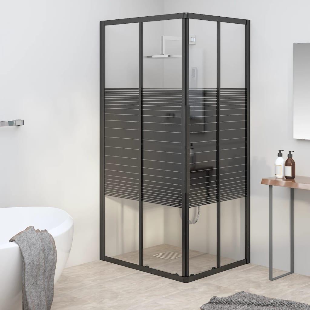 Cabină de duș cu dungi, negru, 90x70x180 cm, ESG - Kabine.ro - Uși & cabine de duș