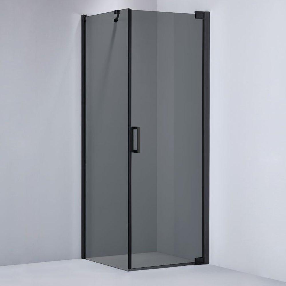 Cabină de duș pătrată Relax Black, sticlă fumurie, 8MM - Kabine.ro - Cabina de dus