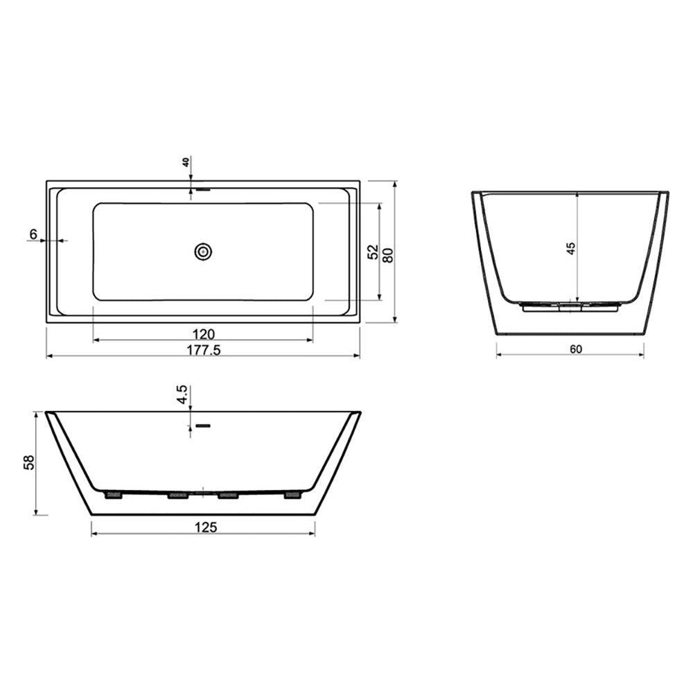 Cadă de baie freestanding Hades-white - Kabine.ro - Cazi de baie