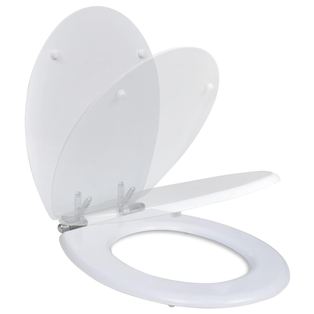 Capac WC cu închidere silențioasă alb MDF design simplu - Kabine.ro - Vase WC & bideuri