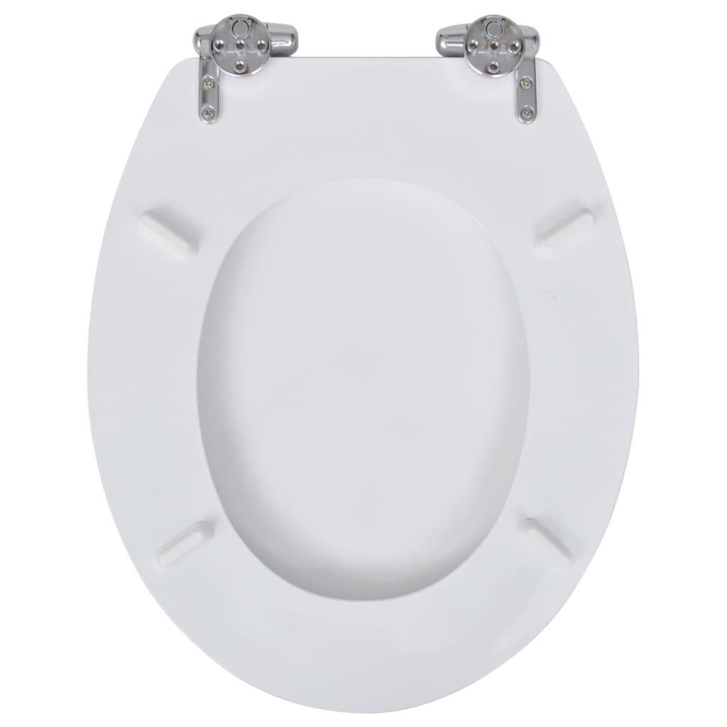 Capac WC cu închidere silențioasă alb MDF design simplu - Kabine.ro - Vase WC & bideuri