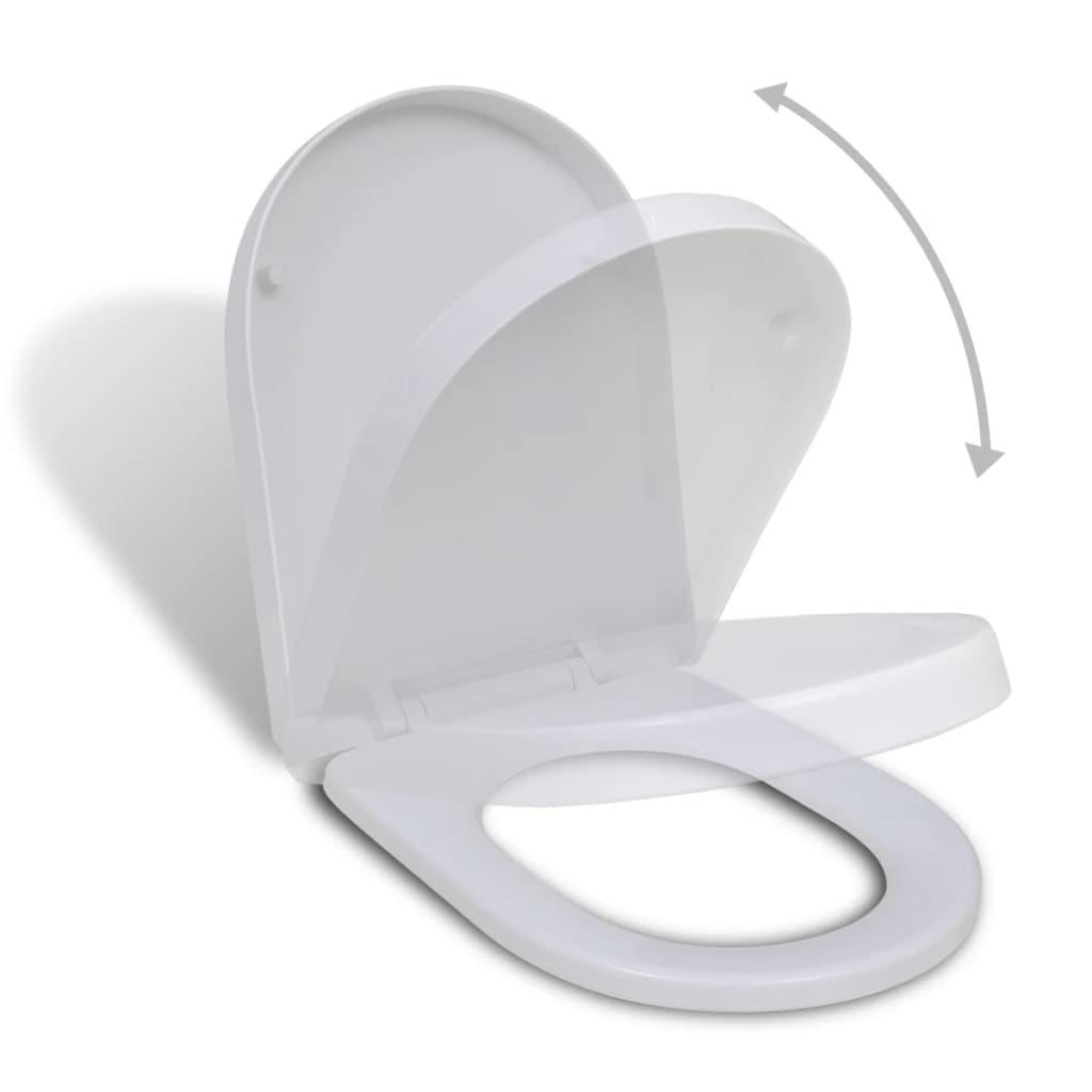 Capac WC cu închidere silențioasă, alb, pătrat - Kabine.ro - Vase WC & bideuri