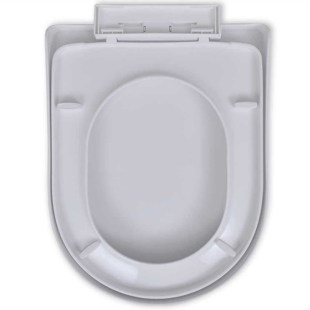 Capac WC cu închidere silențioasă, alb, pătrat - Kabine.ro - Vase WC & bideuri