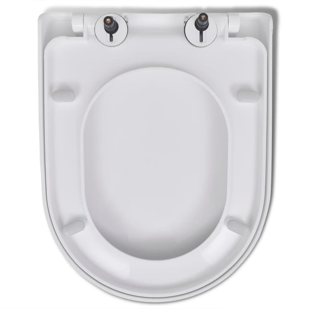 Capac WC, închidere silențioasă, eliberare rapidă, alb, pătrat - Kabine.ro - Vase WC & bideuri