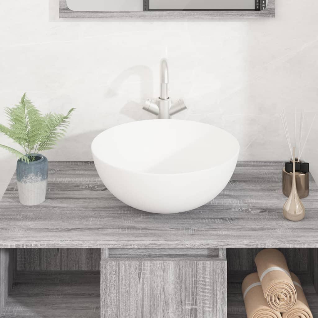 Chiuvetă de baie, alb, 36x15 cm, ceramică, rotundă - Kabine.ro - Chiuvete baie