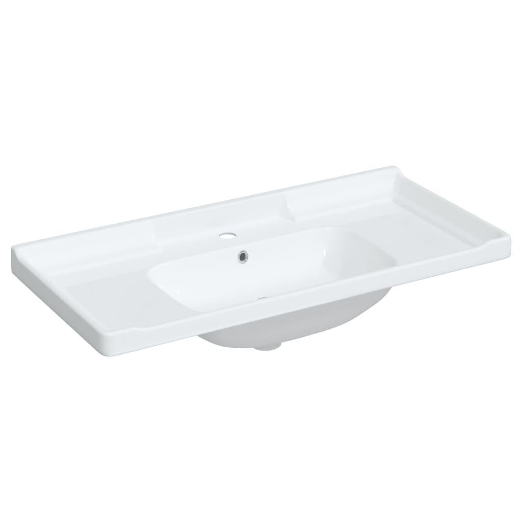 Chiuvetă de baie albă 100x48x23 cm, ovală, ceramică - Kabine.ro - Chiuvete baie
