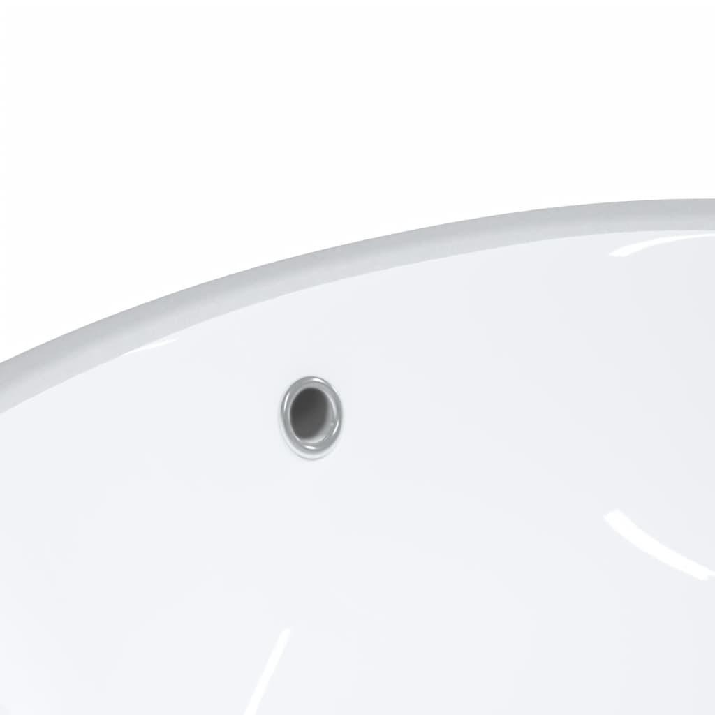 Chiuvetă de baie albă 43x35x19 cm, ovală, ceramică - Kabine.ro - Chiuvete baie