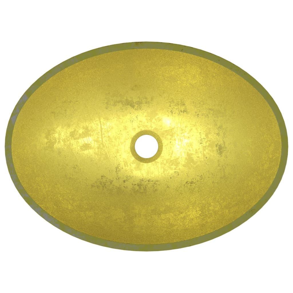 Chiuvetă din sticlă, auriu, 50x37x14 cm - Kabine.ro - Chiuvete baie