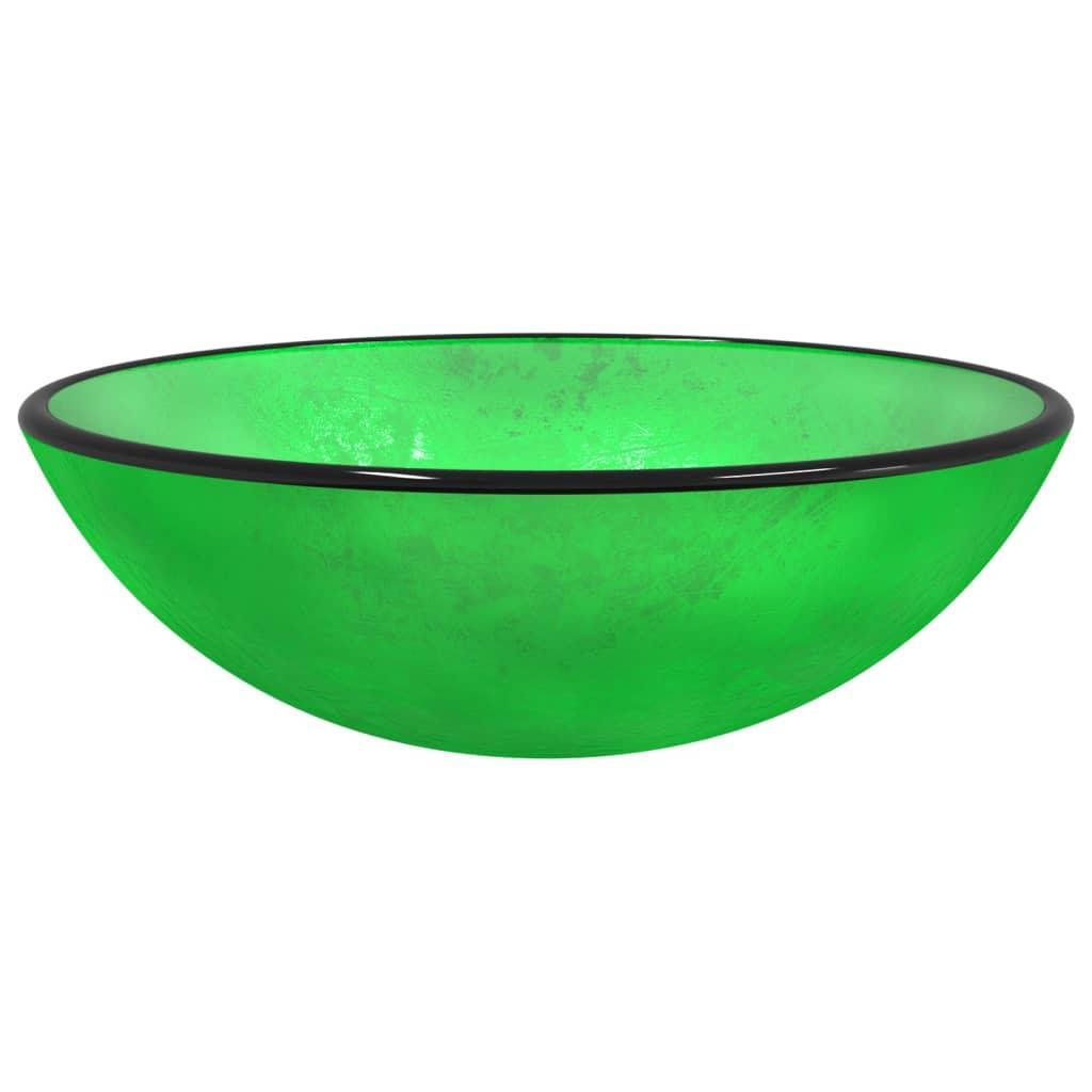 Chiuvetă din sticlă securizată, verde, 42x14 cm - Kabine.ro - Chiuvete baie