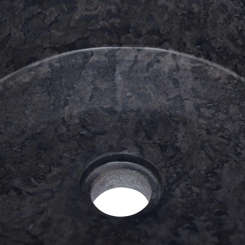 Chiuvetă, negru, Ø40x15 cm, marmură - Kabine.ro - Chiuvete baie