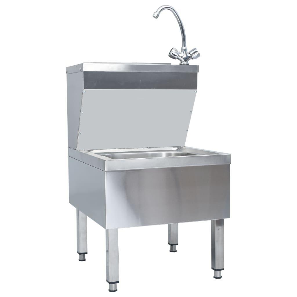 Chiuvetă spălat mâini comercială cu robinet, oțel inoxidabil - Kabine.ro - Chiuvete pentru bucătărie
