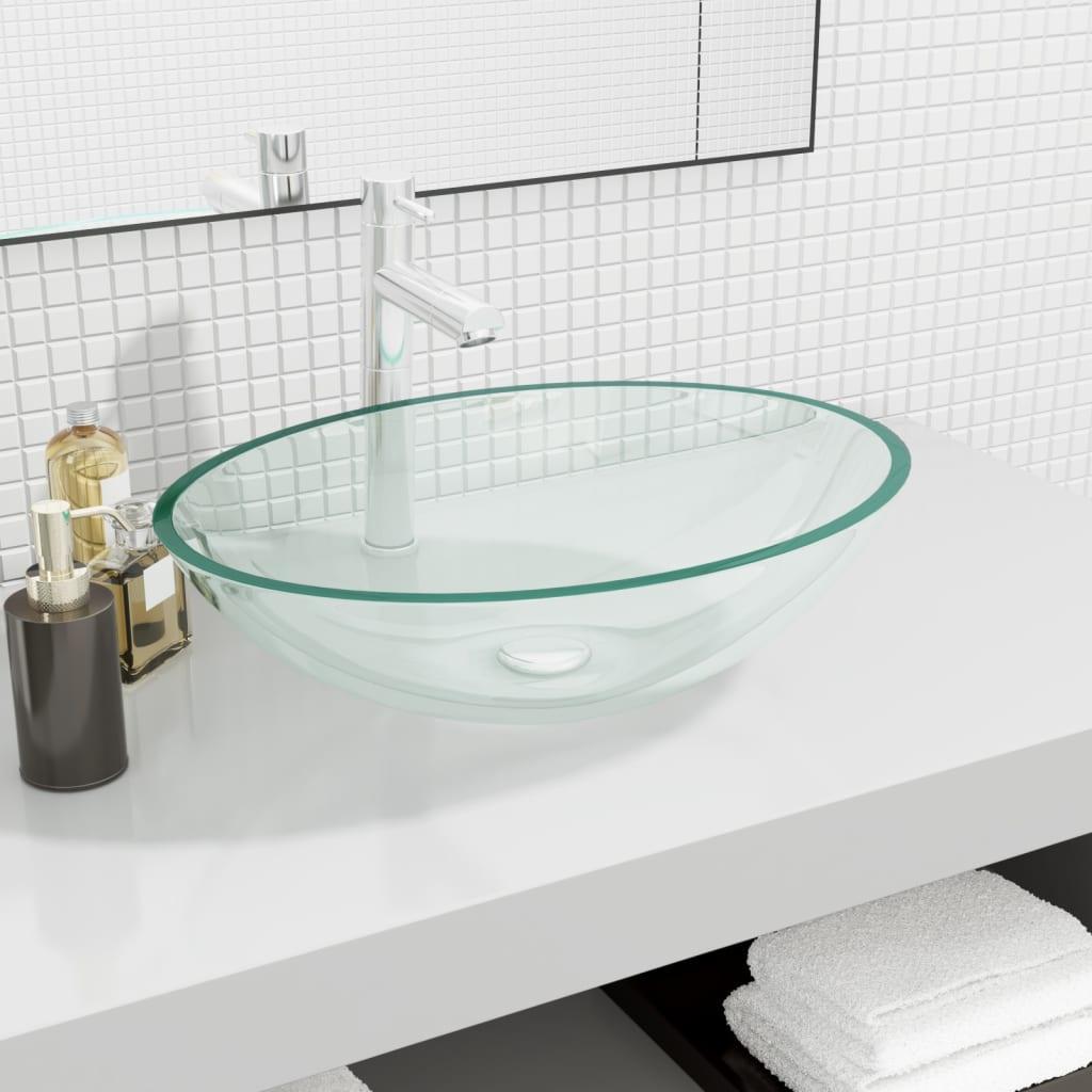 Chiuvetă, transparent, 50x37x14 cm, sticlă - Kabine.ro - Chiuvete baie