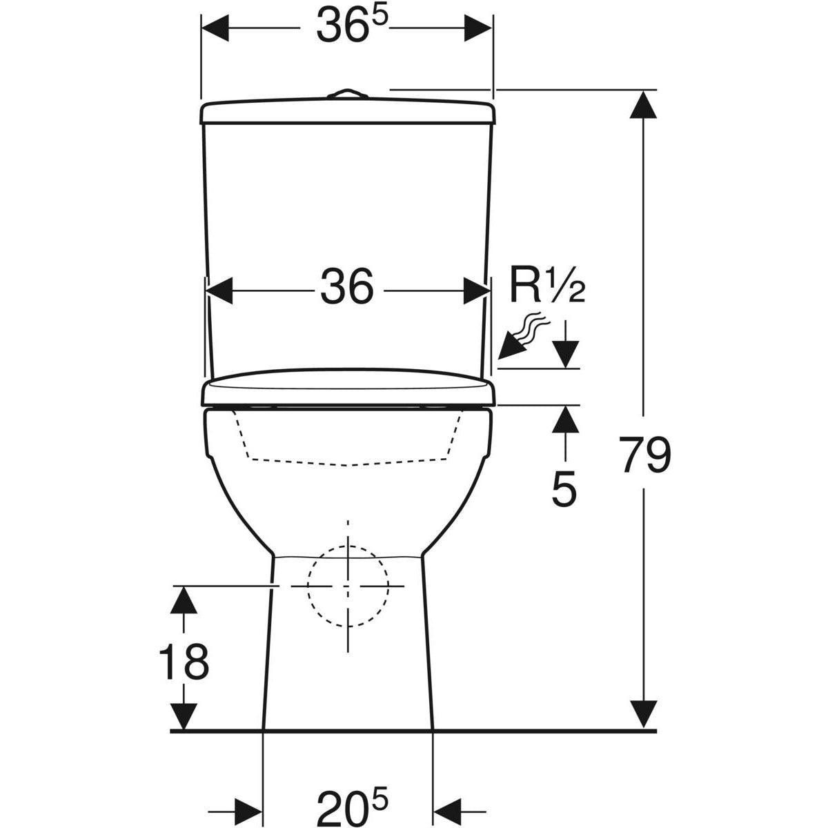 GEBERIT SELNOVA SET WC PE PARDOSEALA REZERVOR CAPAC WC - Kabine.ro -