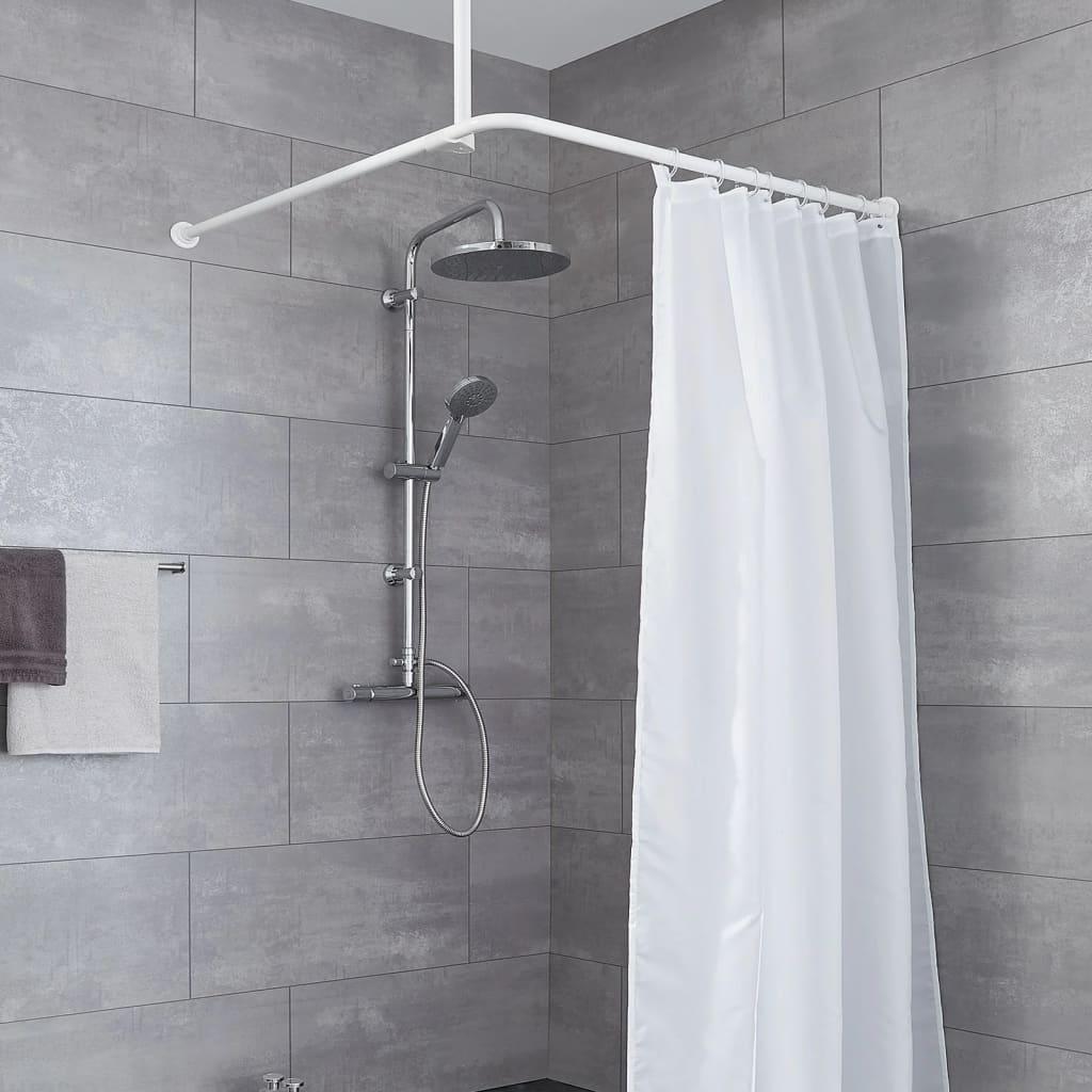 Kleine Wolke Tijă universală pentru perdea de duș, 3 dimensiuni, alb - Kabine.ro - Bare pentru perdele duș