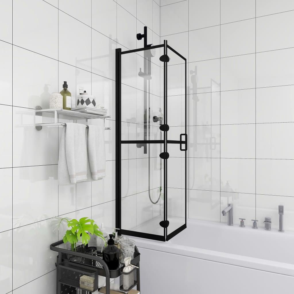 Paravan cadă pliabilă, negru, 100x140 cm, ESG - Kabine.ro - Uși & cabine de duș