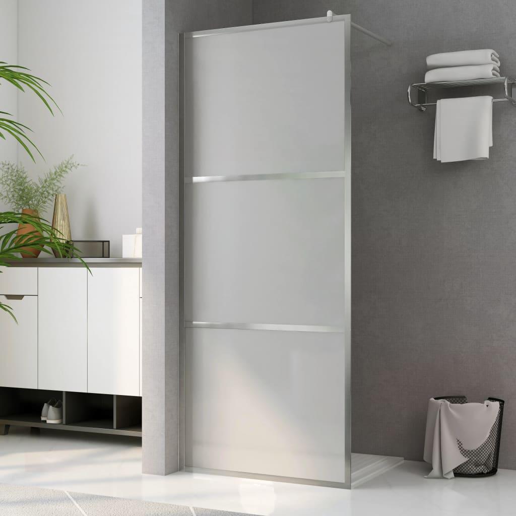 Paravan de duș walk-in, 100 x 195 cm, sticlă ESG mată integral - Kabine.ro - Paravane și pereți de duș