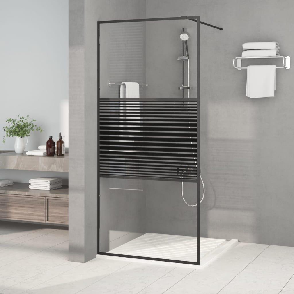 Paravan de duș walk-in negru 90x195 cm sticlă ESG transparentă - Kabine.ro - Paravane și pereți de duș