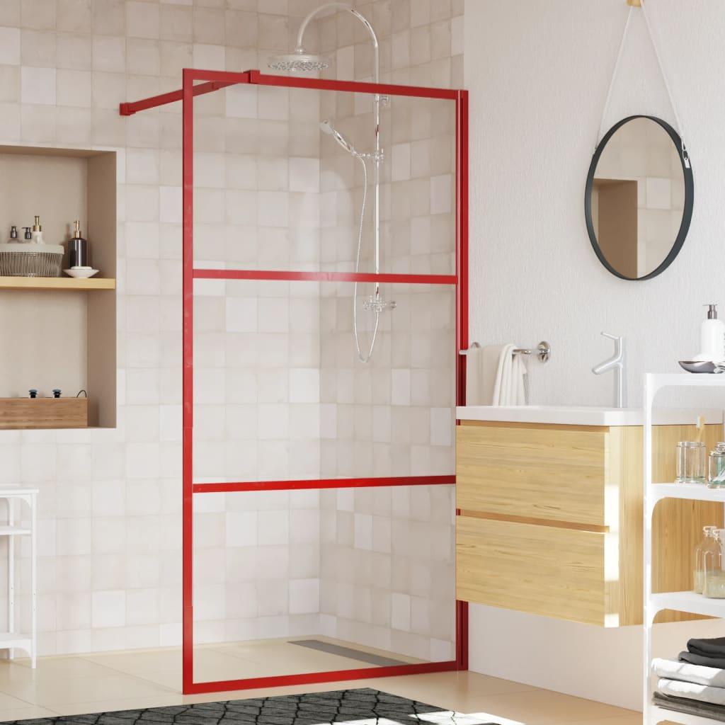 Paravan de duș walk-in roșu 115x195 cm sticlă ESG transparentă - Kabine.ro - Paravane și pereți de duș