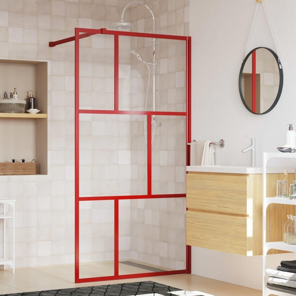 Paravan de duș walk-in roșu 115x195 cm sticlă ESG transparentă - Kabine.ro - Paravane și pereți de duș