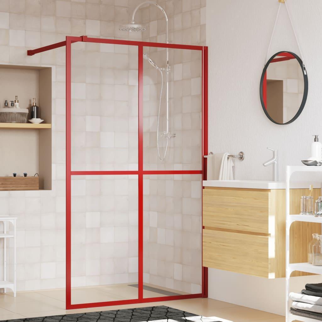 Paravan de duș walk-in roșu 118x195 cm sticlă ESG transparentă - Kabine.ro - Paravane și pereți de duș