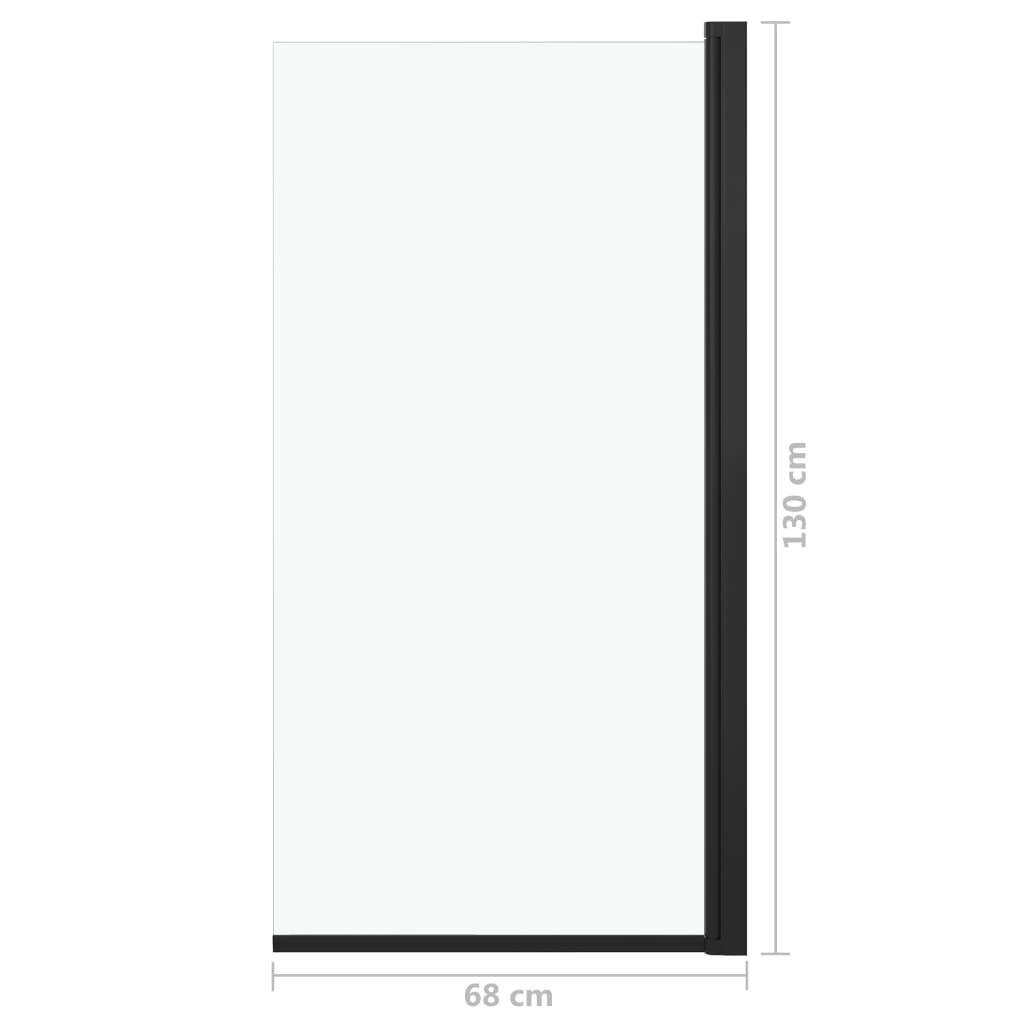 ﻿Paravan pentru cadă, negru, 68 x 130 cm, ESG - Kabine.ro - Uși & cabine de duș