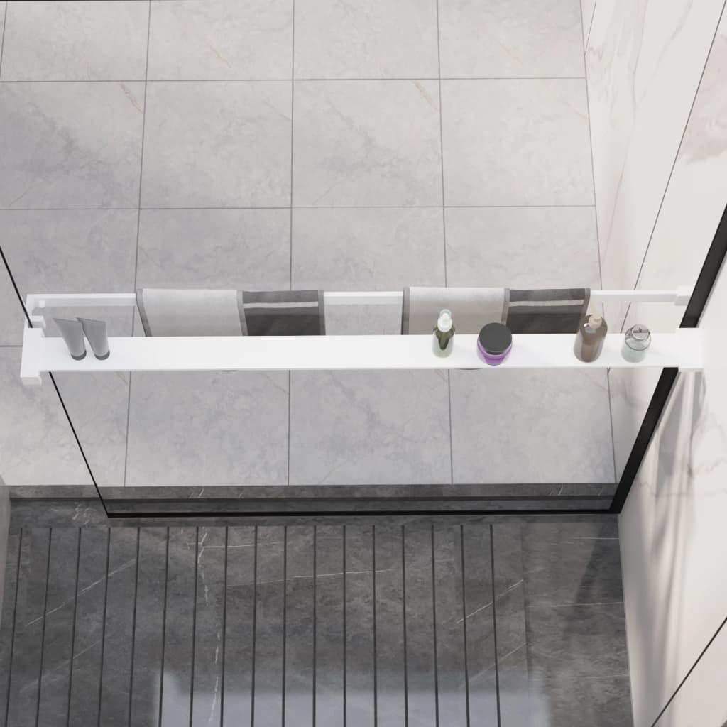 Raft de duș pentru perete cabină de duș, alb, 100 cm, aluminiu - Kabine.ro - Accesorii și articole pentru baie