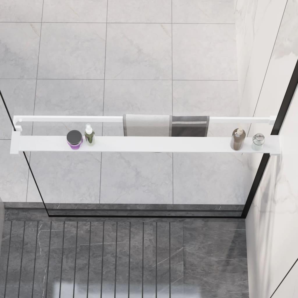 Raft de duș pentru perete cabină de duș, alb, 90 cm, aluminiu - Kabine.ro - Accesorii și articole pentru baie