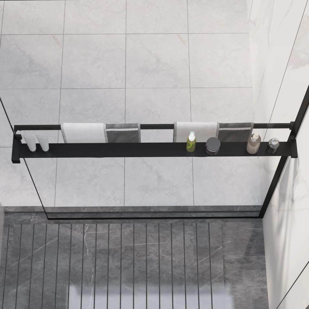 Raft de duș pentru perete cabină de duș negru, 100 cm, aluminiu - Kabine.ro - Accesorii și articole pentru baie