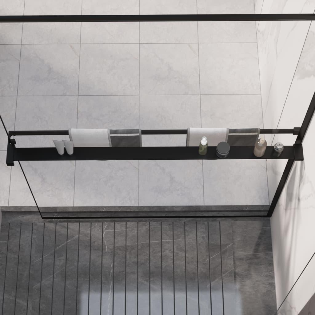 Raft de duș pentru perete cabină de duș negru, 115 cm, aluminiu - Kabine.ro - Accesorii și articole pentru baie