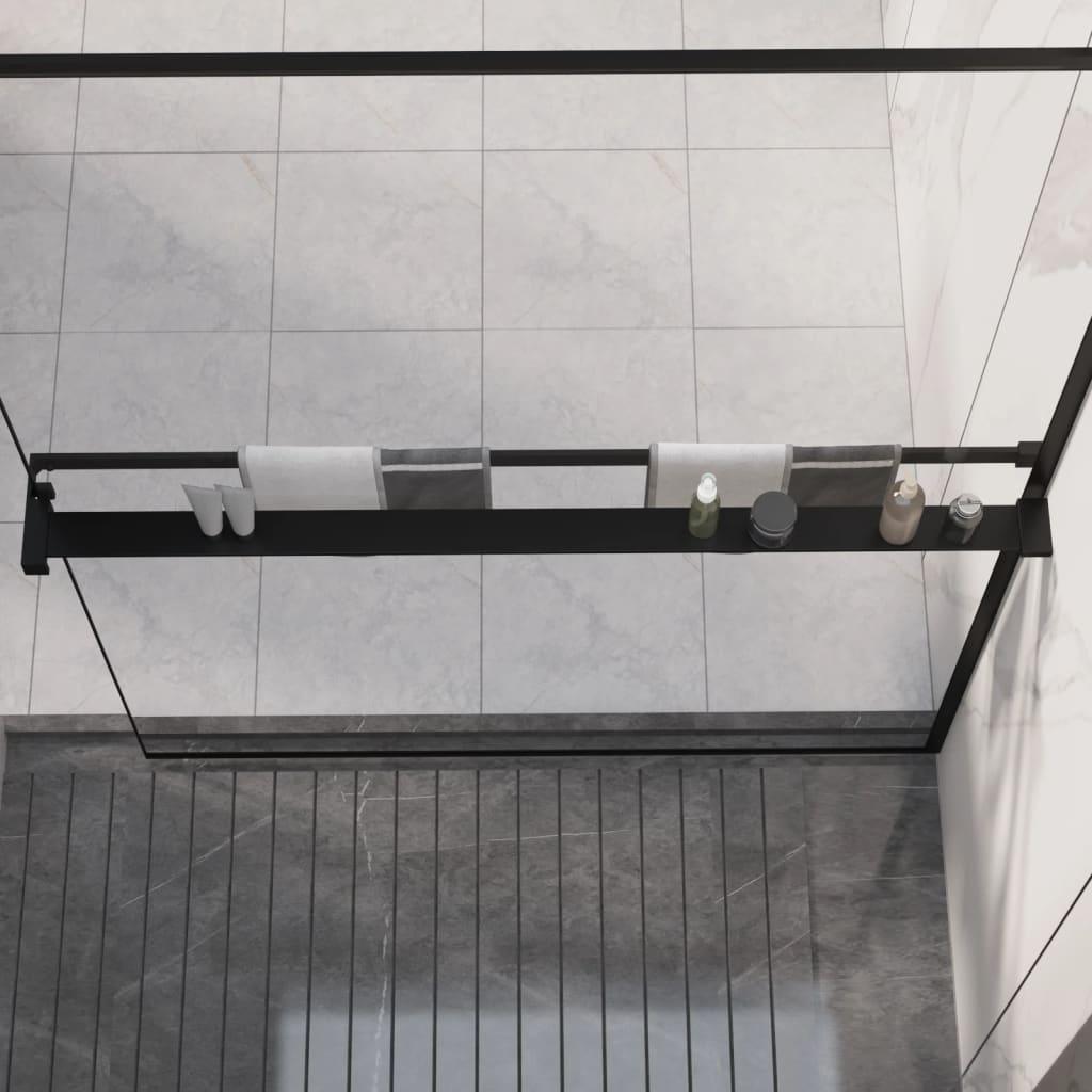 Raft de duș pentru perete cabină de duș negru, 118 cm, aluminiu - Kabine.ro - Accesorii și articole pentru baie