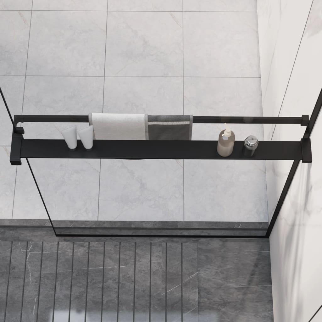 Raft de duș pentru perete cabină de duș, negru, 80 cm, aluminiu - Kabine.ro - Accesorii și articole pentru baie
