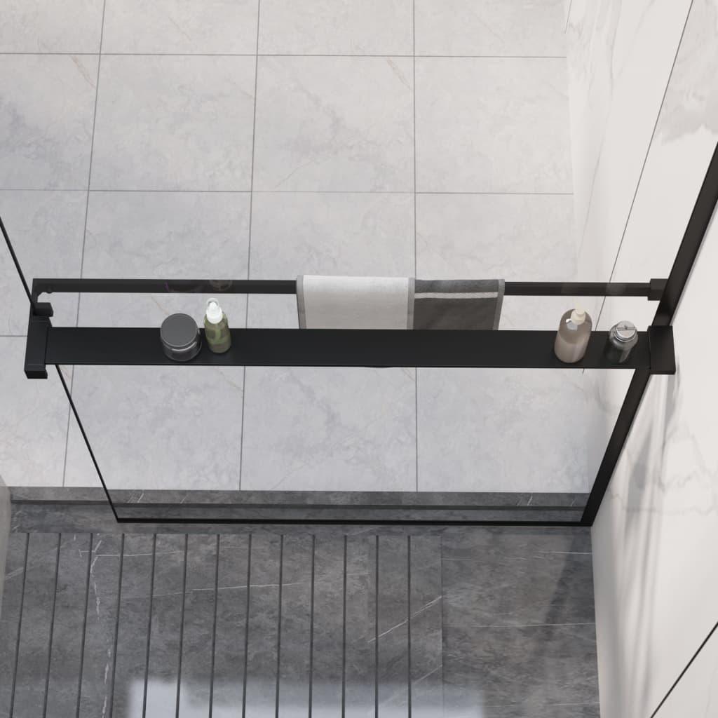 Raft de duș pentru perete cabină de duș, negru, 90 cm, aluminiu - Kabine.ro - Accesorii și articole pentru baie