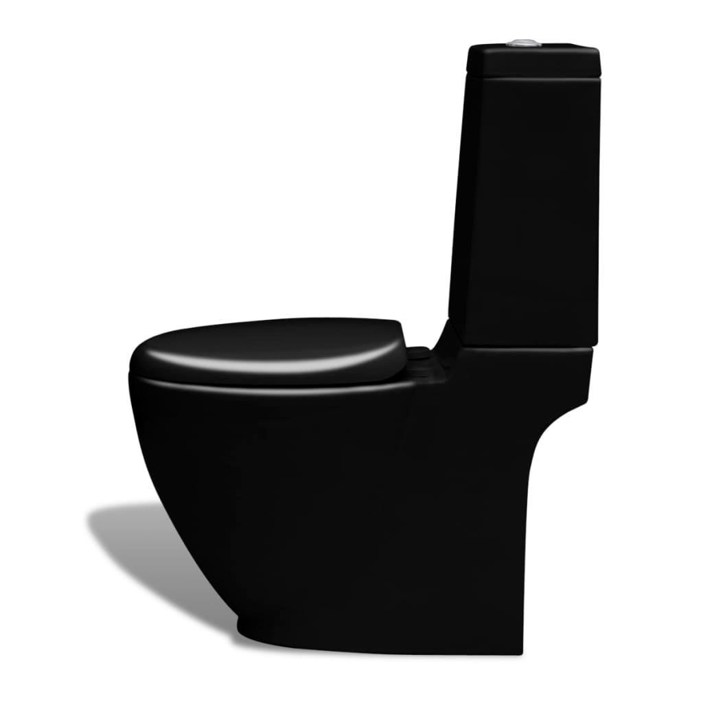 Set de toaletă & bideu, negru, ceramică - Kabine.ro - Vase WC și bideuri