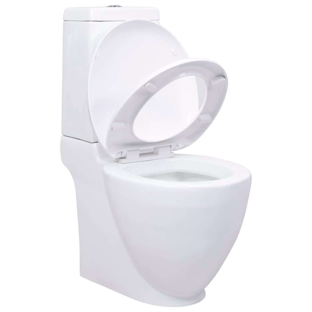 Toaletă, alb, ceramică, flux de apă în spate - Kabine.ro - Vase de toaletă și WC