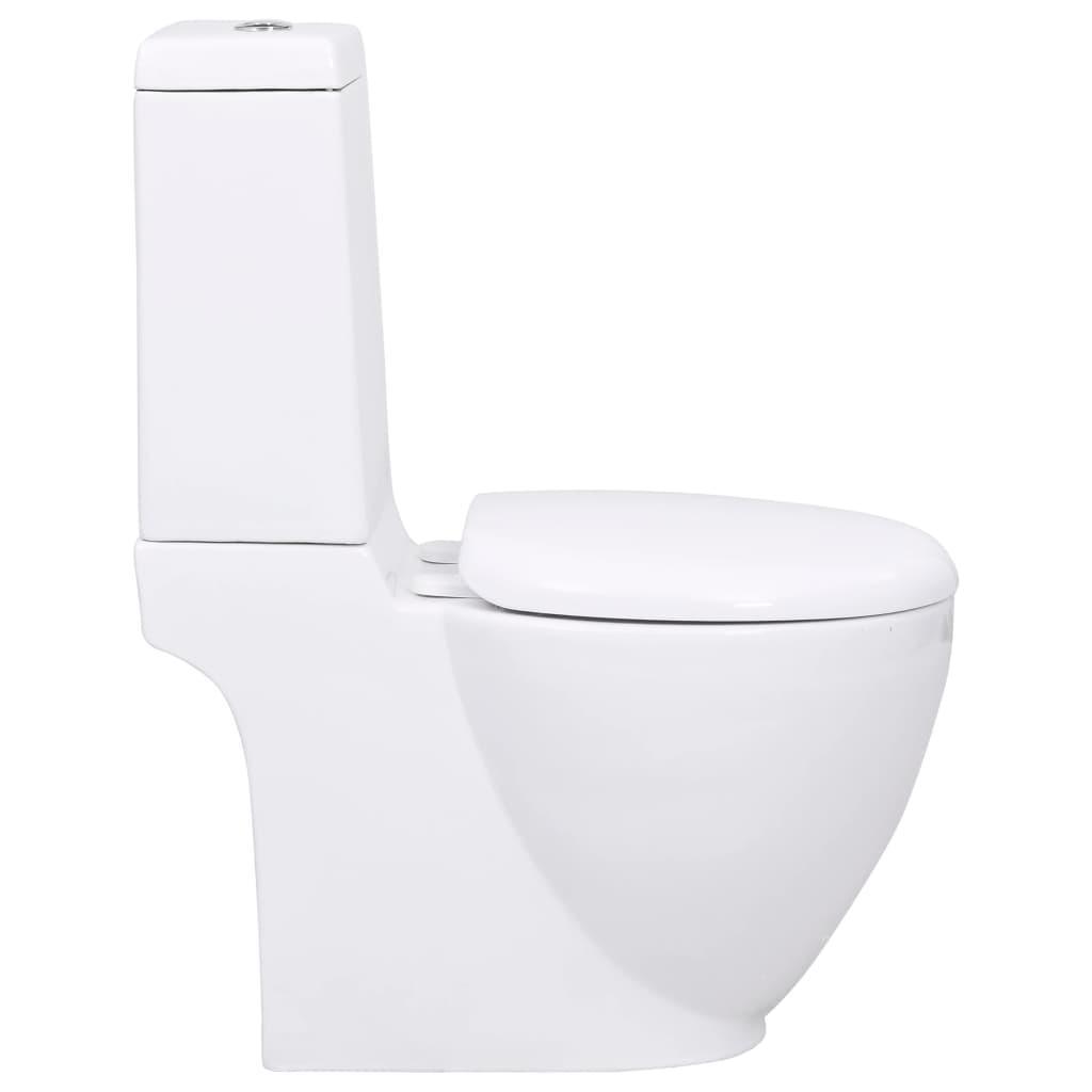 Toaletă, alb, ceramică, flux de apă în spate - Kabine.ro - Vase de toaletă și WC