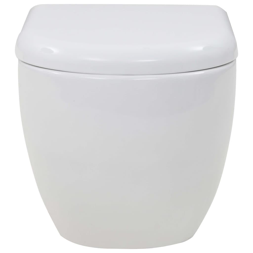 Toaletă cu montare pe perete, ceramică, alb - Kabine.ro - Vas WC