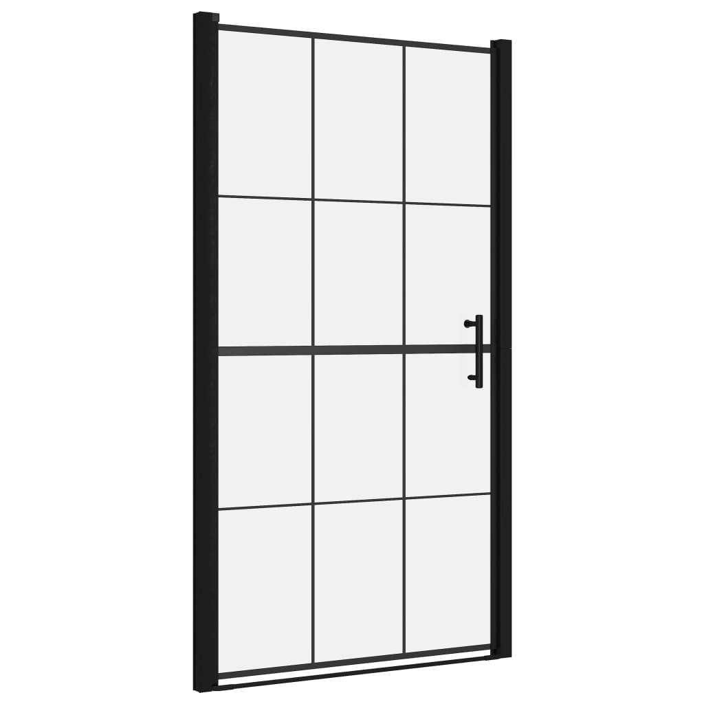 Ușă de duș, negru, 100 x 178 cm, sticlă securizată - Kabine.ro - Uși & cabine de duș