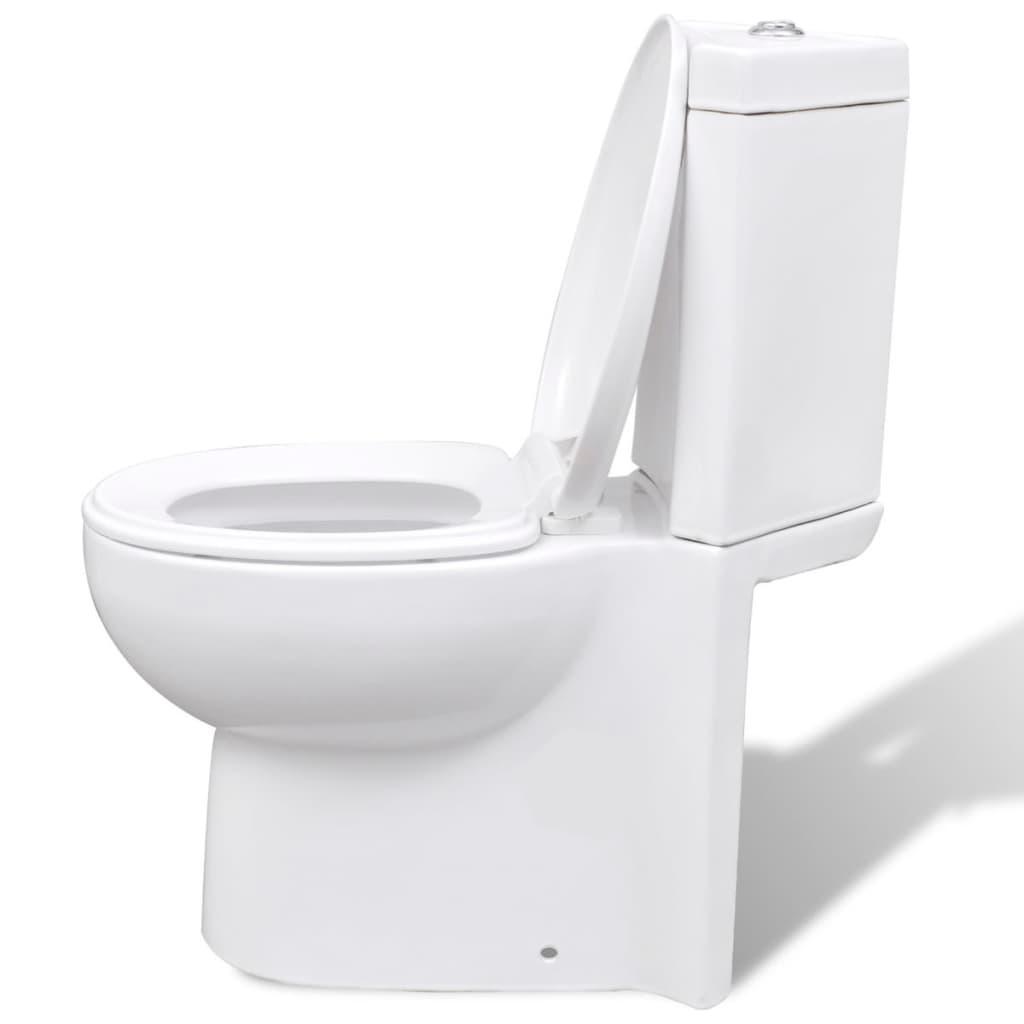Vas toaletă din ceramică, WC baie de colț, alb - Kabine.ro - Vase de toaletă și WC