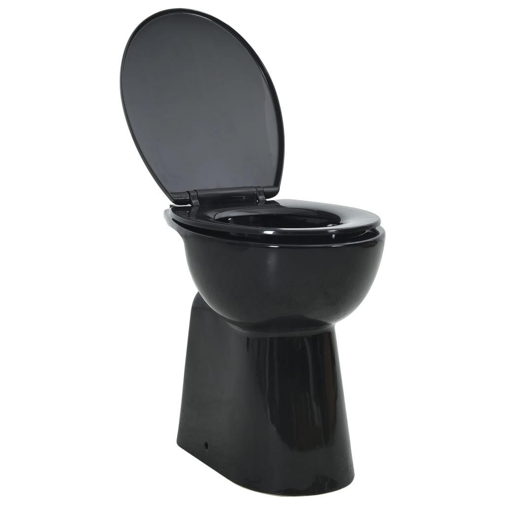 Vas WC fără ramă închidere silențioasă, + 7 cm, negru, ceramică - Kabine.ro - Vas WC