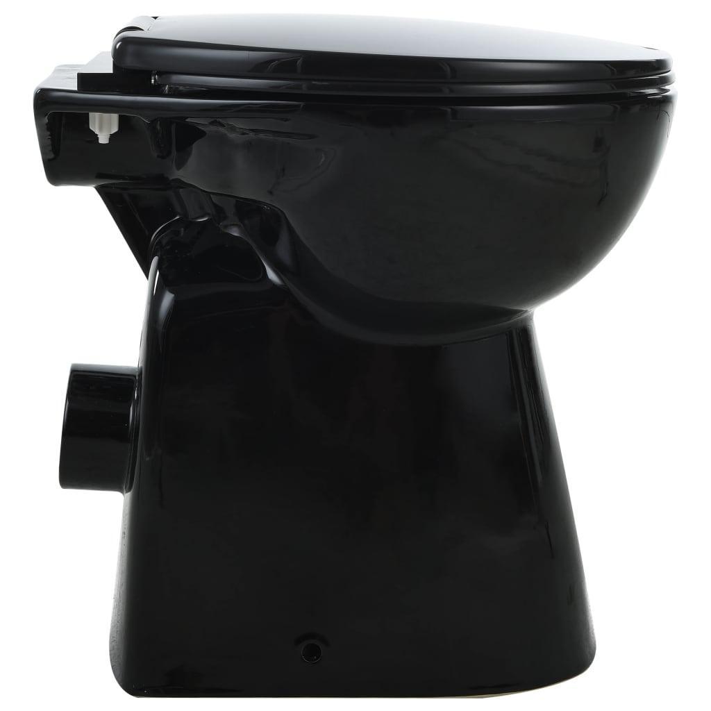 Vas WC fără ramă închidere silențioasă, + 7 cm, negru, ceramică - Kabine.ro - Vas WC