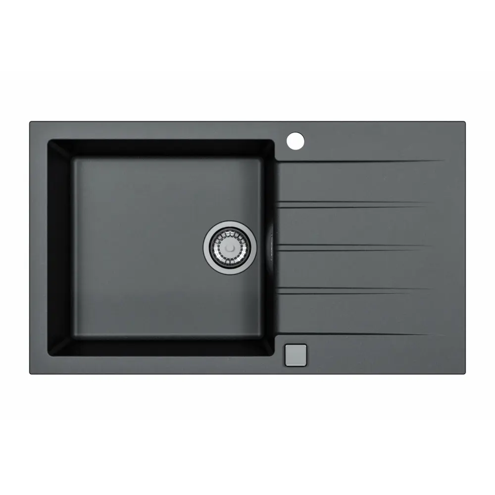 Chiuveta bucatarie compozit cuva mare negru carbon Alveus Cadit 40